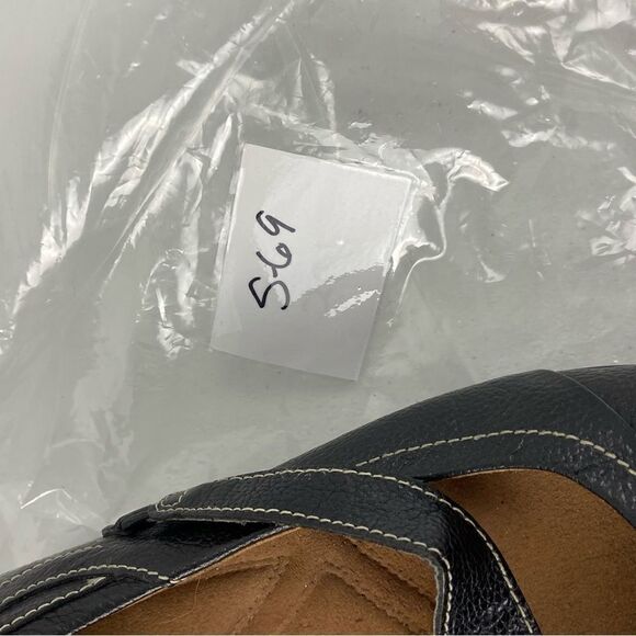 Naturalizer Noland Black Leather Loafer Shoes Mary Jane Flats Career 8.5 Wide - Picture 11 of 11